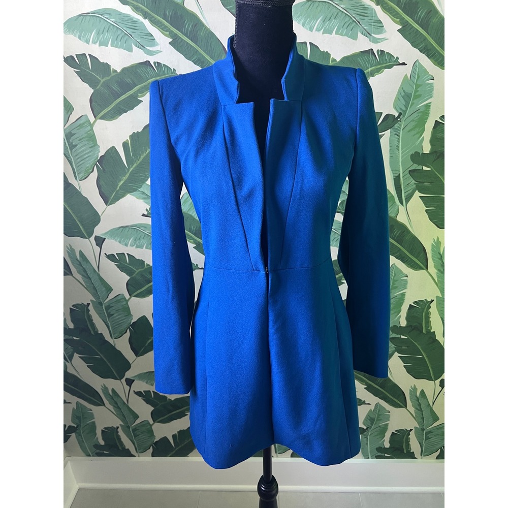 Zara Longline Blazer Women XS Blue - Picture 5 of 10